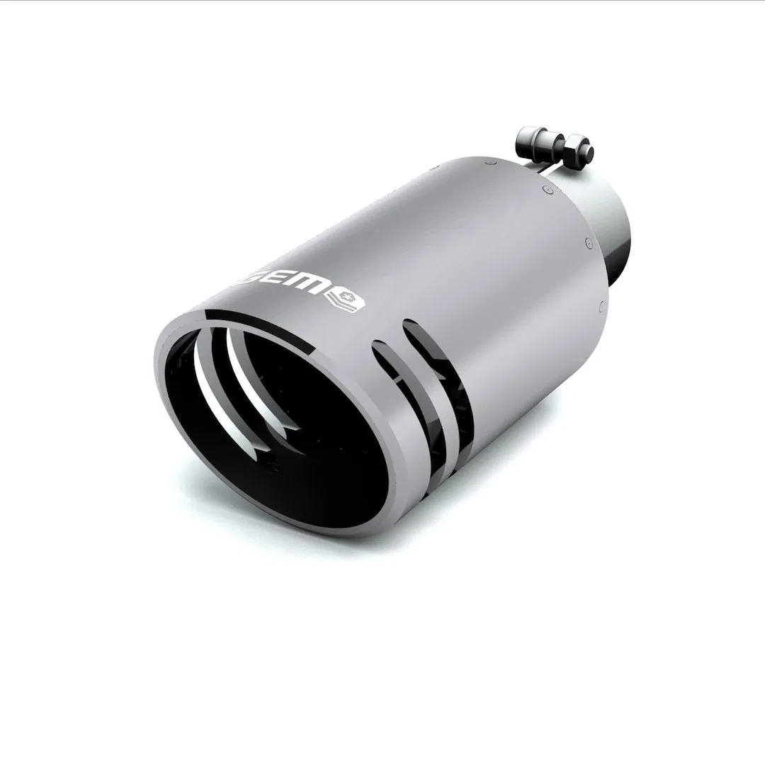 B01255 – MAXWAY INT. Exhaust Tail Pipe Tip, 2-1/2 Inch Clamp On Or Weld On 5 Inch Outlet Billet Aluminum With 304 Sta...